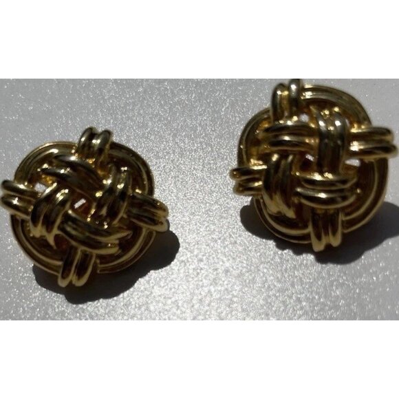 Vintage Cookie Lee Earrings Women’s Modern Quality Gold Gunmetal Chain Clip On - Picture 3 of 15